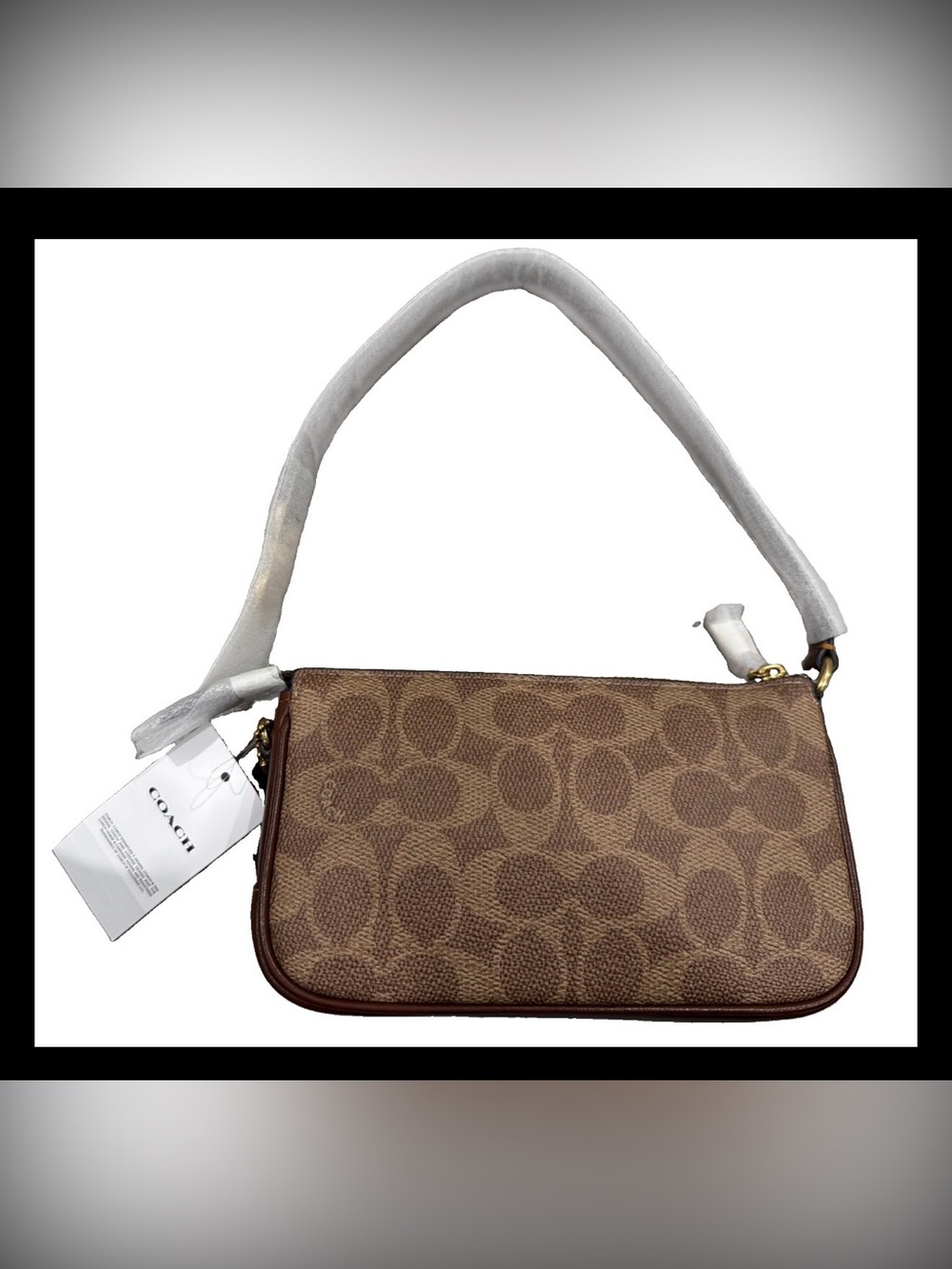 Coach Plaza Bag 18 In Signature Canvas. Color - Brass/Maple NWT